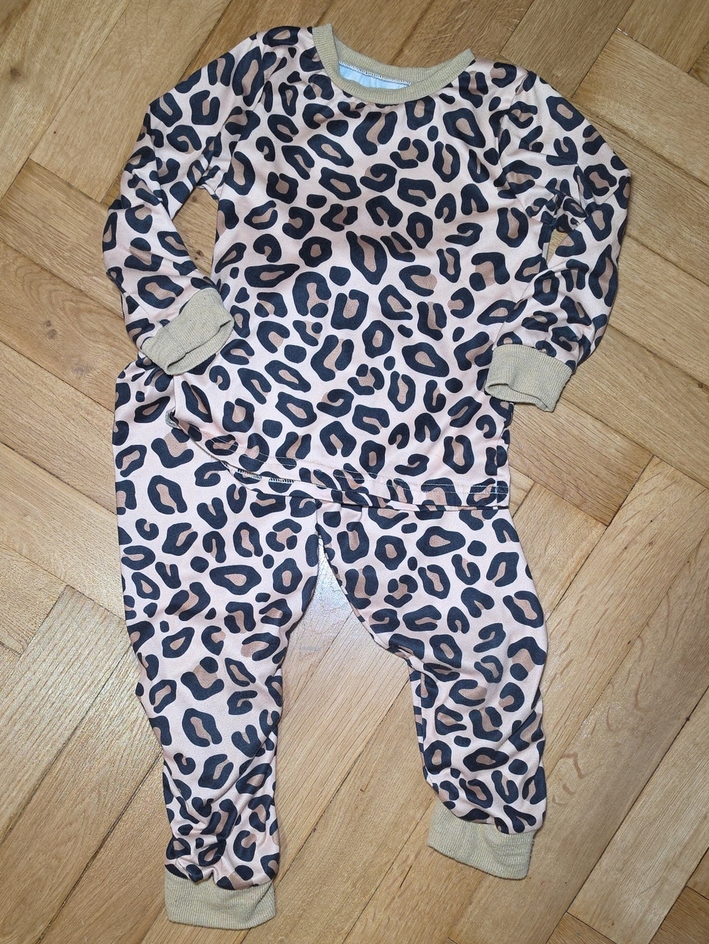 Kids Leopard Print Pink Pajama Set